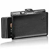 GITYGAO Herren mit Münzfach - Mini Geldbörse - Kreditkartenetui Kartenetui - RFID Geschützter Geldbeutel - Slim Portemonnaie für 12 Karten