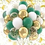 LOCKII® 60 Luftballons Heliumballons aus Naturlatx – Luftballon Band inklusiv - bunte Farbmischung Auswahl - für Geburtstag Party, Hochzeit Party, Weihnachten Deko Ballon 2 (Grün)