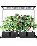 iDOO 20Pods Indoor Kräutergarten Kit, Hydroponische Anzuchtsystem mit LED Pflanzenlampe, 68cm Einstellbare Höhe, Freie Timing-Einstellung, Indoor Garden Kit mit 4 Stück Abnehmbarer Wassertanks
