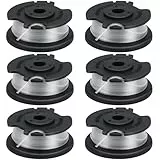 Yweller 6 Stück Ersatzfadenspule GE-CT 18/28 Li Fadendicke 1,6 mm Fadenlänge 5 m,für Einhell Akku-Rasentrimmer GE-CT 18/260 Li,GE-CT 18/28 Li,GE-CT 18/28 Li TC,GE-CT 18/28 Li-Solo