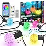 IKERY LED-Lichterkette, USB, IP65, Dreamcolor, 30 m, G40 Globus, dimmbar, bruchsicher, mit App, RF-Fernbedienung, für Innenbereich, Party, Garten, Pavillon, Terrasse, Weihnachtsdekoration