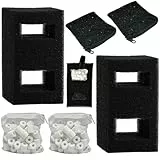 beaufan 7er-Pack Filtermedien-Sets, kompatibel mit Fluval Flex 15G (57 Liter) Aquarien, enthält 2 Aktivkohle-Nachfüllpackungen, 2 Schaumstoff-Filtereinsätze, 2 Keramikringe (Biomax) und 1 Filterkabel