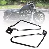Universal Satteltaschen Halterungen für Motorrad 2 Stück mit Rahmen und Beschlägen in Schwarz kompatibel mit allen Motorradmodellen