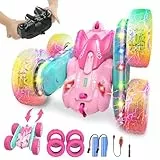seveclotree Ferngesteuertes Auto Mädchens, Geschenk für 3-12 Jahre, 2.4Ghz 4WD 360° Flip Ferngesteuertes Auto mit LED