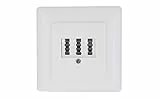BIGtec TAE Dose Telefondose Unterputz NFN Telefon Anschlussdose UP 3x6-polig signalweiß weiß für Telefonanschluss Hausanschluss NTBA DSL-Splitter