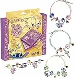 LANSAY | Disney Stitch – Shining SIERADENSET | Creatieset met glanzende kralen, Stitch & Angel bedels en 4 armbanden | Doe‑het‑zelf Cadeau vanaf 6 jaar