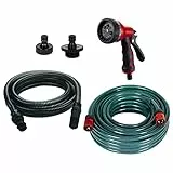Original Einhell Zubehör-Set Saug- & Druck (OFP) (Pumpen-Zubehör, saug- & druckseitiges Zubehör-Set, inkl. Schlauch, 2x Adapter, Gartenbrause & 3-tlg. Ansauggarnitur)