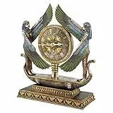 Design Toscano Die Flügel des Ibis, Ägyptisches Revival, Skulpturale Uhr