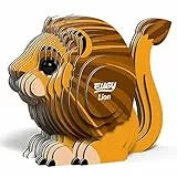 EUGY 650070 Löwe, 3D Tier-Puzzle für Kinder und Erwachsene zum Zusammenbauen, DIY Tierfigur, Bastelset ab 6 Jahren