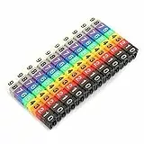 Kabelkennzeichnung 0-9 Nummer Digitaler Röhrendraht Kunststoff Drahtkabelmarkierung Clip Kabelmarkierungsrohr Bunt zum Kabel Nummerierung (100Pcs 2.5mm²)