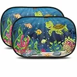 CARAMAZ Sonnenschutz Auto Baby mit UV Schutz, Reach Zertifiziert - Opti-Dark - GSM100+ inkl. Saugnapf - Verdunklung 51x31cm, 2 Stück