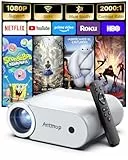 Antmap Mini Beamer 4K, Kleiner Projektor Bluetooth und WiFi für Handy, 1080P Beamer Heimkino iPhone/Android, 400 ANSI Projektor Home/Outdoor Kompatibel mit Smartphone/TYP C/HDMI/USB/Fire Stick/PS5
