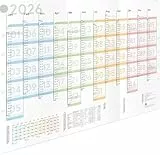 weekview XL Jahresplaner Colour 2026 Wandkalender mit Wochenstruktur 'farbig' (A1) GEFALTET. Querformat - Wandplaner, Jahreskalender, Plakatkalender