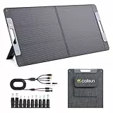 Callsun 110W 19.8V Solarpanel Faltbar, N-Type 16BB Tragbares Monokristalline Solarmodule,USB-A (3.0) & USB-C Ausgänge,IP67 Wasserdicht,Solarladegerät Kit für Tragbare Powerstation,Camping,Wohnmobil