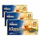 Meßmer Klassik | Hochwertige Schwarztee-Mischung | 25 Teebeutel | Fein-aromatisch (Packung mit 3)