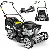 MASKO® Benzin Rasenmäher 3in1 | 42 cm Schnittbreite | 7- fache Schnitthöhenverstellung | 4 Takt OHV Motor 3,4 PS | 50 Liter Fangkorb