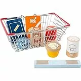 small foot Lebensmittel-Set im Einkaufskorb 'fresh' aus Holz, für Kinderküchen und Kaufmannsläden, ab 3 Jahren, 11443