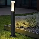 HMAKGG LED Wegeleuchten Außen Anthrazit,7W LED Gartenleuchte Außen Pollerleuchten IP65, Außenstandleuchte,Außenleuchte für Gärten, Innenhöfe, Terrassen, Warmweiß 3000K,80cm