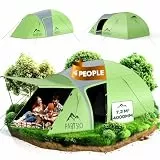 Zelt 3-4 Personen mit Vorzelt, Camping Kuppelzelt 4000 mm wasserdicht & Winddicht mit abnehmbarem Außenzelt UV50+, Familienzelt Festivalzelt für Reisen & Trekking