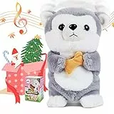 SWTOIPIG Talking Repeats What You Say Dog, interaktives elektronisches Plüsch-Stofftier, tanzendes und zitterndes Aufnahmespielzeug, animiertes Spielzeug-Haustier-Geschenk für Jungen und Mädchen
