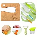 Goodchef Kindermesser – 8 teiliges sicheres Holzmesser Set, Kinder Messer Set & Montessori Messer, Montessori Schneidewerkzeug, BPA-frei, Geschenkidee, geeignet für Kinder ab 2 Jahren（Auto）