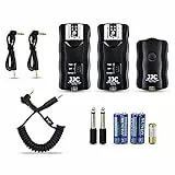 JJC Funk Blitz Studio Blitzauslöser Funkausloeser mit Fernauslöser 2 Empfaengern für Canon EOS R6 R 750D 1200D 1300D 200D 100D 800D 760D 70D 77D 80D 700D 1100D 1000D M6 M5 650D 600D 550D 500D 450D