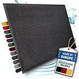 Bodenständig® Saubere Schuhe Dank saugstarkem Stoff (robust) perfekte Größe Anthrazit in 60x90cm - Fußmatte innen, Fussmatte innen - Schmutzfangmatte für innen Türmatte
