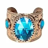 Boland 64425 - Armband Topaz of Nile, für Damen, gold-türkis, Modeschmuck, Armreif mit Schmucksteinen, Ägypterin, Cleopatra, Karneval, Fasching, Fastnacht, Mottoparty, Halloween