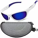 Sonnenbrille Herren Polarisiert Sport Brille - Sportbrille für Men & Damen zum Fahren Radfahren Golf Angeln Laufen Segeln Skifahren, UV400-Schutz, Leichter, langlebiger TR90-Rahmen, Hartschalen-Etui
