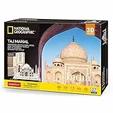 CubicFun DS0981h 3D Puzzle National Geographic Indien - Taj Mahal Stadtarchitektur Gebäudemodellbausatz mit Broschüre für Erwachsene und Kinder, 87 Stück