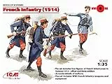 ICM 035682-1/35 WWI Französische Infanterie, 4 Figuren Plastikmodellbausatz
