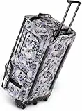 normani Sport und Reisetasche 80-120 Liter - Trolley wasserabweisend reißfest leicht und robust - 2/3 Rollen und verstärkter Boden Schmetterling / 100 Liter XXL