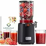 LINKChef Entsafter Slow Juicer für Obst und Gemüse, 250W Juicer Machine, 130 mm Einfüllöffnung für ganze Früchte, 1,8L Familiengröße, Leicht zu reinigen, BPA-frei
