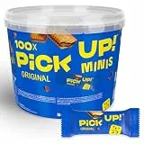 PiCK UP! minis Original (1 x 1.06 kg), Mini-Keksriegel mit knackiger Milchschokoladentafel zwischen zwei Keksen, ein Snack zum Teilen, 100 Portionspackungen