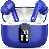 Btootos Bluetooth Kopfhörer, Kopfhörer Kabellos Bluetooth 5.4 mit App Sport In Ear Kopfhörer, Wireless Earbuds 40 Std Spielzeit, LED Ladecase, ENC Mic, Tiefer Bass Ohrhörer für IOS/Android (Blau)