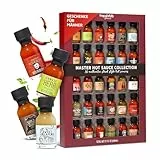 Thoughtfully Hot Sauce Geschenkset - Probierset mit 30 scharfen Soßen – Weltweit inspirierte Chili Saucen – Scharfe Soßen Set – 30 x 20 ml