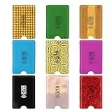 AOUZO 9 Stück RFID Blocker Kartenhülle, 9 Farben RFID Blockierende Hüllen Kreditkartenhülle RFID Kartenschutzhalter Geldbörsen Identitätsdiebstahl Prävention für Frauen Männer