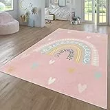 TT Home Teppich Kinderzimmer Kinderzimmerteppich Junge Mädchen Kinderteppich Modern Soft, Farbe: Pink 2, Größe:120x160 cm