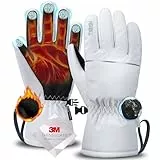 TIBISI Winterhandschuhe Fahrradhandschuhe -5℃ Warme Thermo Wasserdichte Ski-Handschuhe Touchscreen Rutschfest Winddichte Laufen Motorradfahren Wandern Skifahren 3M Thinsulate für Herren Damen