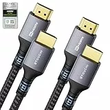 Stouchi Ultra High Speed ​​2m(2er-Pack) HDMI® Zertifiziertes Kabel, HD 48 Gbit/s Hochgeschwindigkeit 8K60 4K120 144 Hz RTX 3080 eARC HDR10 4: 4: 4 HDCP 2.2 & 2.3 Dolby Kompatibel mit Roku TV/PS5/Xbox