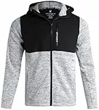 Spyder Herren-Fleecejacke – Performance-Pullover mit durchgehendem Reißverschluss für Herren – Outdoor-Wandern, Workout, leichte Herren-Jacken, Stein, L
