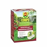 COMPO Rasendünger plus Unkrautvernichter 6 kg für 200 m² 3 Monate Langzeitwirkung, Unkrautvernichtung, Feingranulat, 6 kg, 200 m²