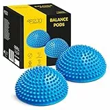4FIZJO Balance Sensorische Halbkugel Fitness, 2 Stück, Balance Igel Set, Sport Kissen für Balancetraining, Rehabilitation, Koordinationstraining, Balanceübungen, Blau
