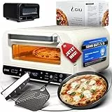 GIU Elektrischer Pizzaofen - Starker Elektro-Ofen für neapolitanische Pizza | Backofen, Pizzaofen, elektrisch, Electric Oven | Über 400 Grad FusionHeat-Tech | Genieße Steinofen-Geschmack Zuhause