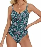 Wantonfy Damen Badeanzug Bademode für Damen Schwimmanzug Einteilige Bauchweg Sommer Swimsuit Push up