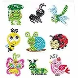 Pracht Creatives Hobby Diamond Painting Stickerset, Motiv Tiere, Bastelset zum Gestalten von Aufklebern mit Glitzersteinchen, für Kinder ab 5 Jahren