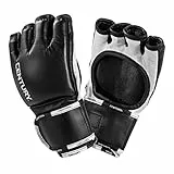 Century Creed Professionelle MMA Kampfhandschuhe Leder Schwarz Weiß Größe M