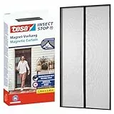 tesa Magnetvorhang XL selbstschließend - Insektenschutzvorhang mit Magneten für Balkon- und Terrassentüren - zur einfachen Montage ohne Bohren - 2,4 m x 1,2 m