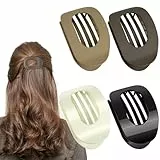 LOPHE Flache Haarklammern Damen, 4 Stück Französische Rutschfeste Haarspangen Starker Halt, Flat Claw Clip Haarspange Flach für Alltag, Sport, Autofahren, Oval Design(A)
