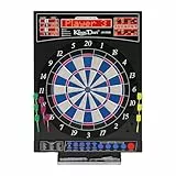 Kings Dart Elektronische Dartscheibe Profi Turnier JX-2000 | Turnierscheibe inkl. 24 Dartpfeilen | 41 Spiele, über 200 Spielvarianten | Laufschrift + Sound | extra dünner Spider
